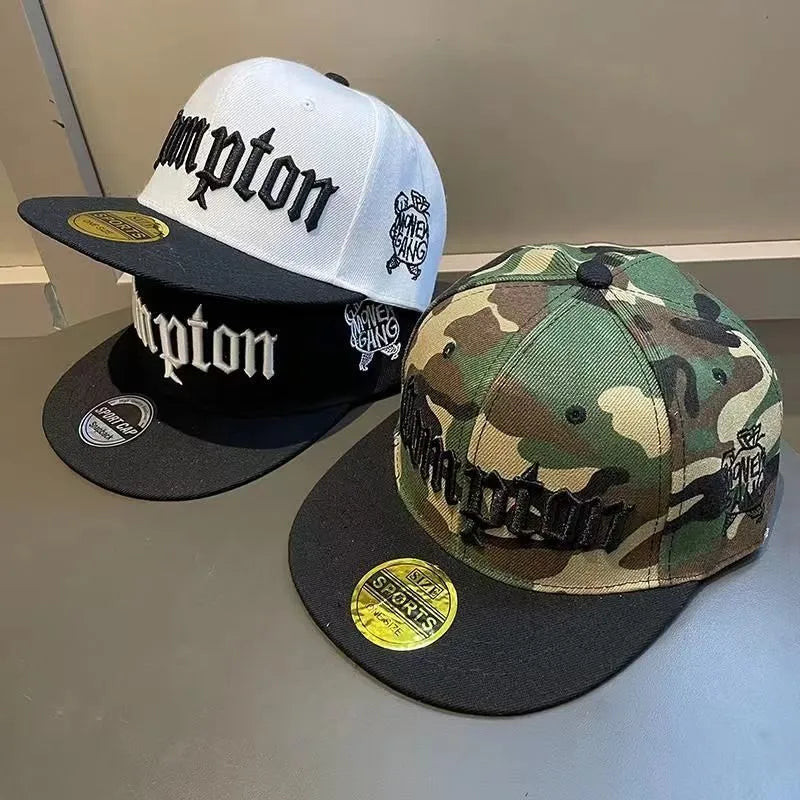 Men's Summer Wide Brim Camouflage Hip Hop Spring And Autumn Korean Style Trendy Big Head Circumference Flat Brim Baseball Hat