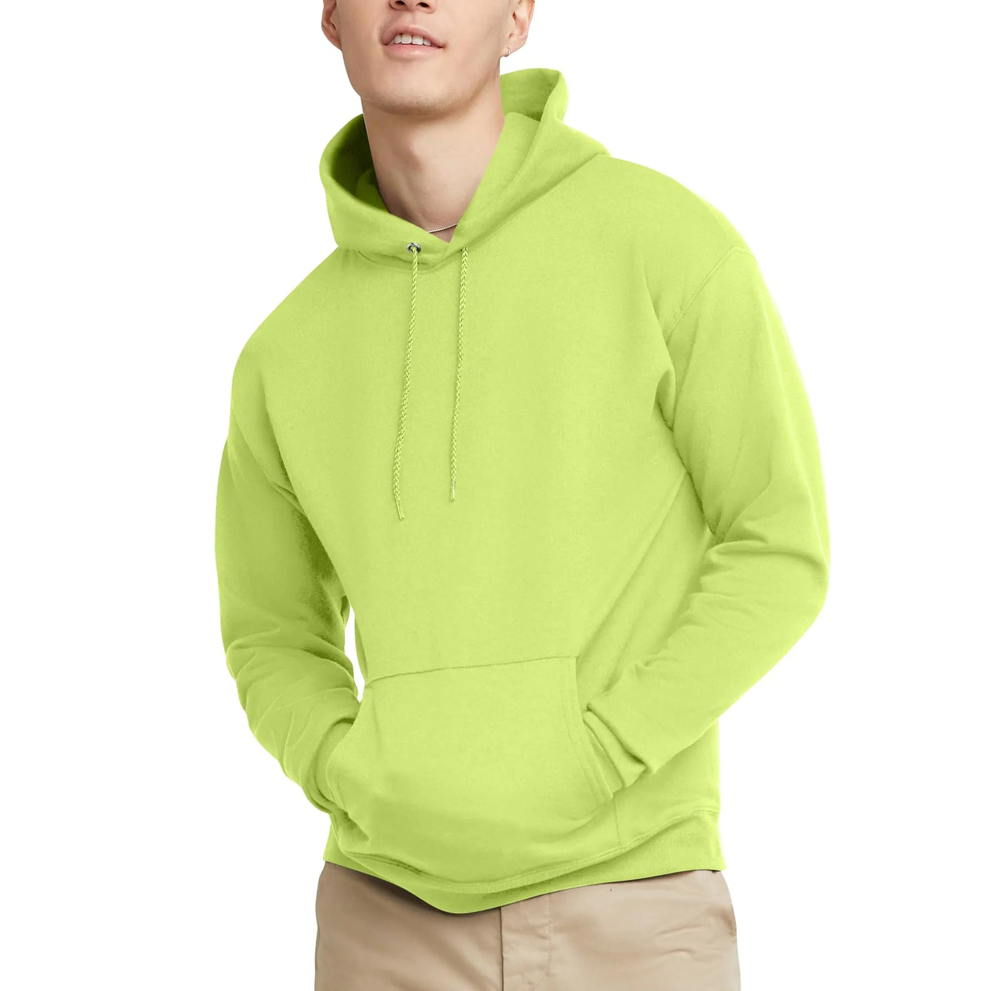 Hanes Men's Hoodie, EcoSmart Fleece Hoodie, Hooded Sweatshirt for Men Small Orange