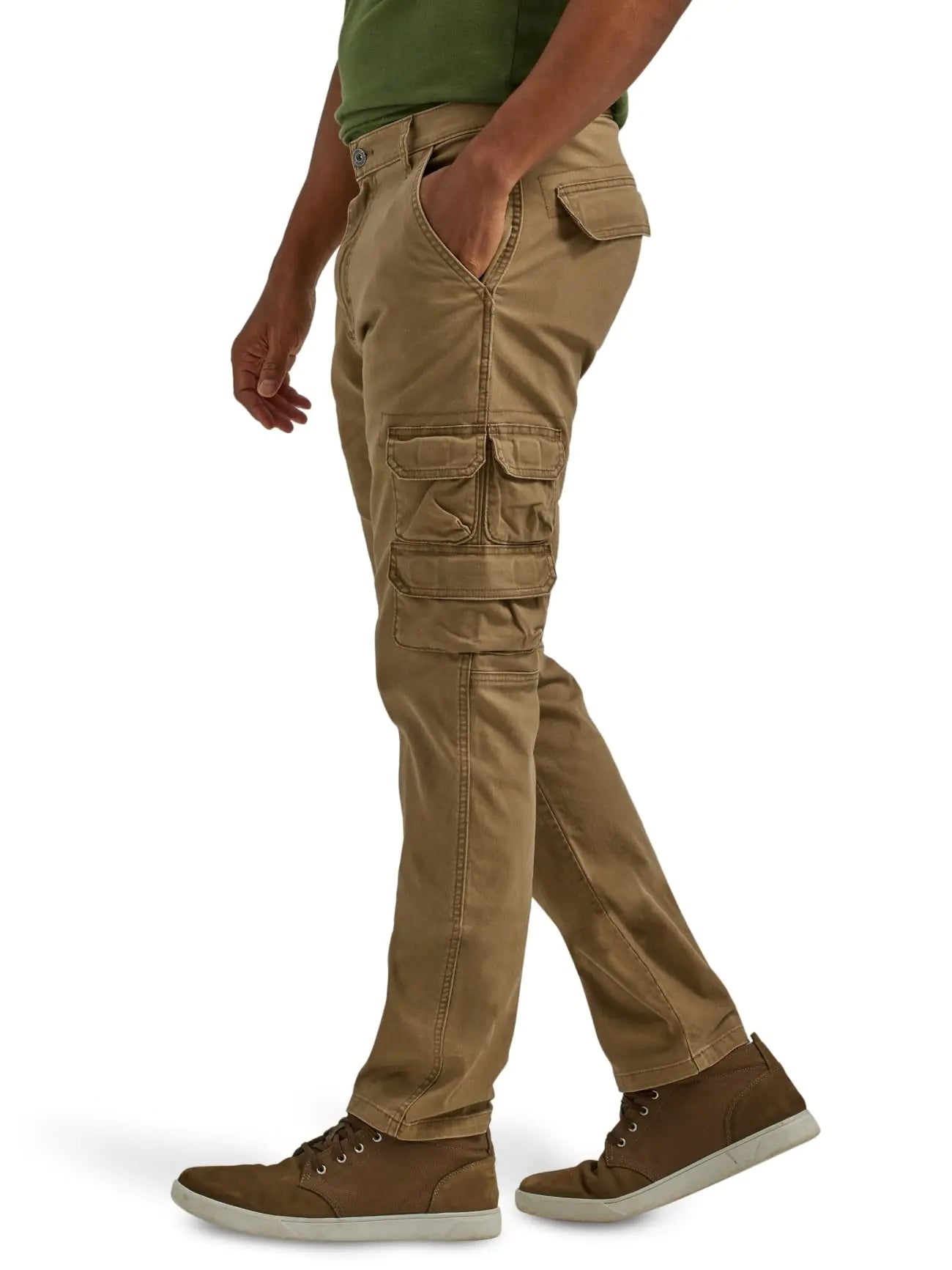 Wrangler Authentics Men's Regular Tapered Cargo Pant 33W x 32L Teak