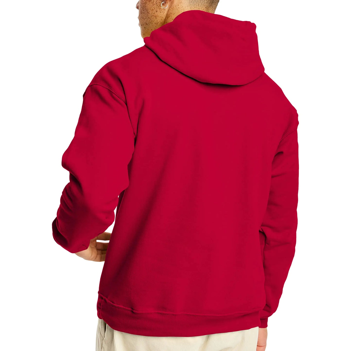 Hanes Men's Hoodie, EcoSmart Fleece Hoodie, Hooded Sweatshirt for Men Small Orange