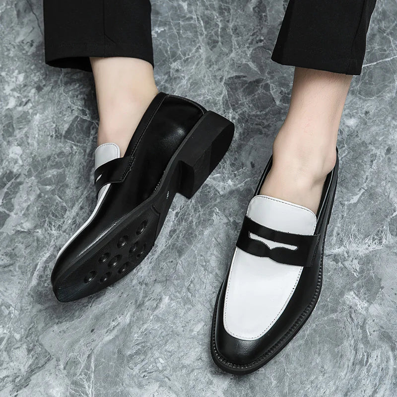 British-Korean Leather Slip-Ons