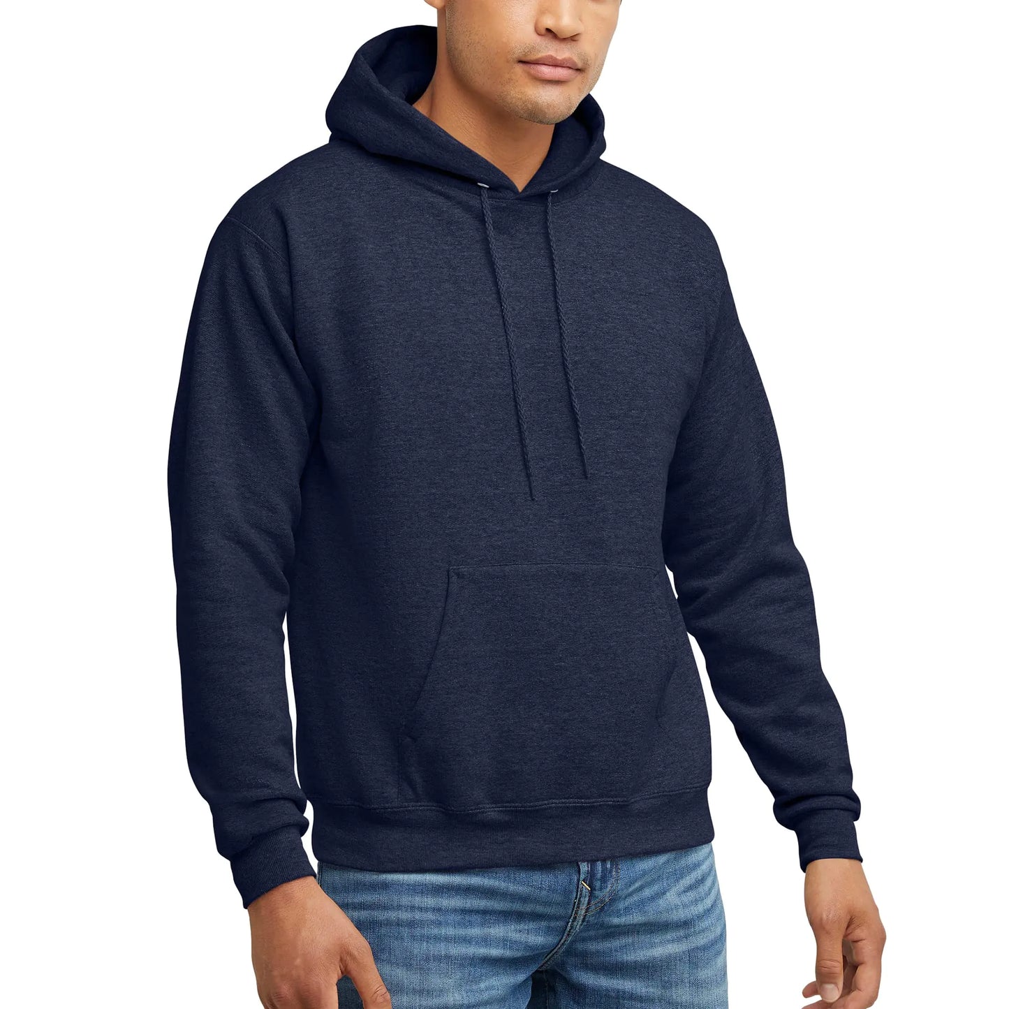 Hanes Men's Hoodie, EcoSmart Fleece Hoodie, Hooded Sweatshirt for Men Small Orange