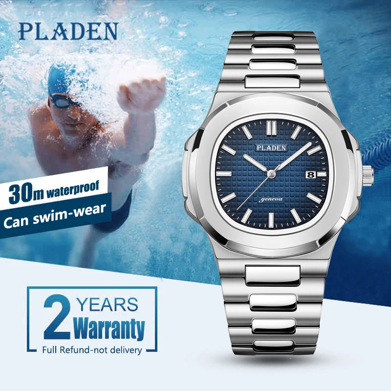 PLADEN Luxury Watches Men Top Brand High Quality