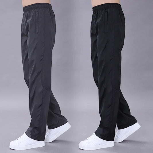 Men's Pants Sweatpant Quick Dry Breathable Pants Spring Sports Trouser Elastic Waist Straight Wide Joggers Running Tracksuit Men