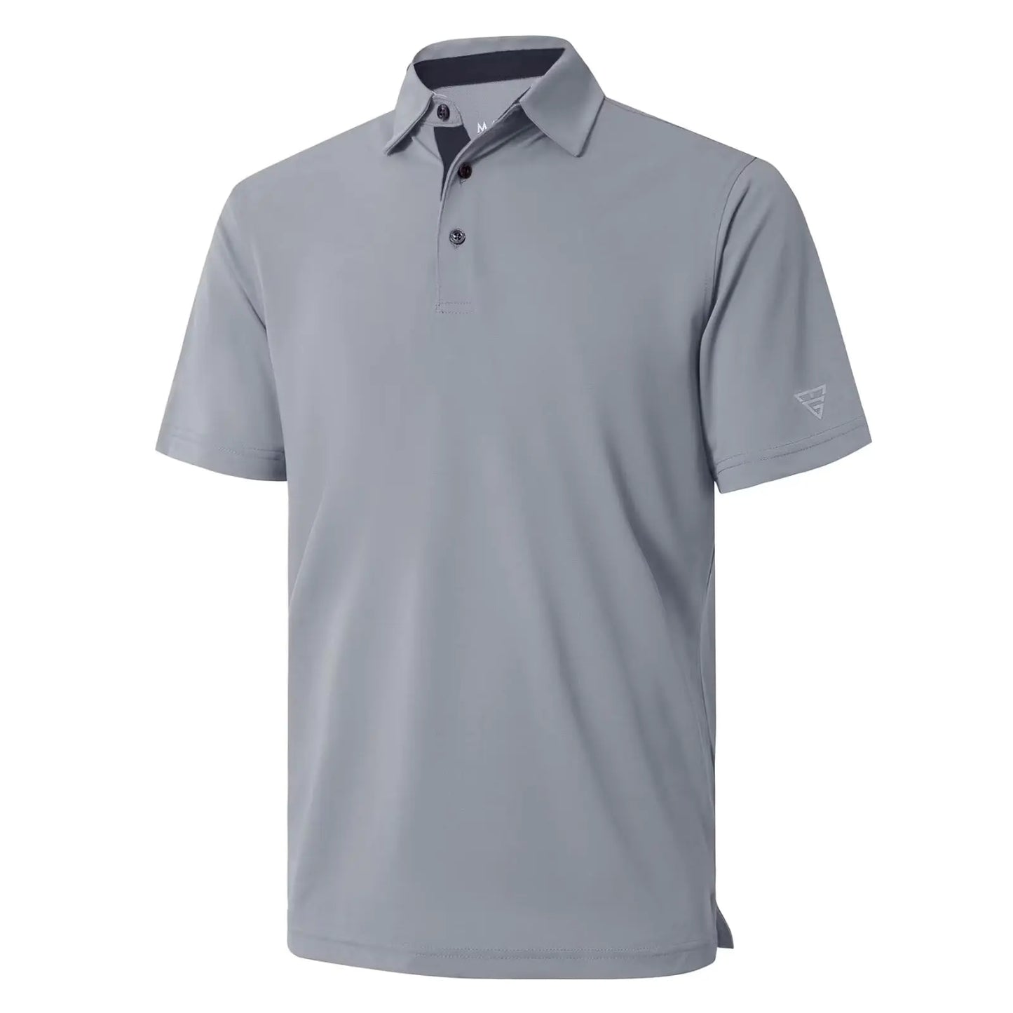 Mens Golf Shirt Short Sleeve Moisture Wicking Dry Fit Performance Solid Casual Pique Golf Polo Shirts for Men X-Large Light Grey