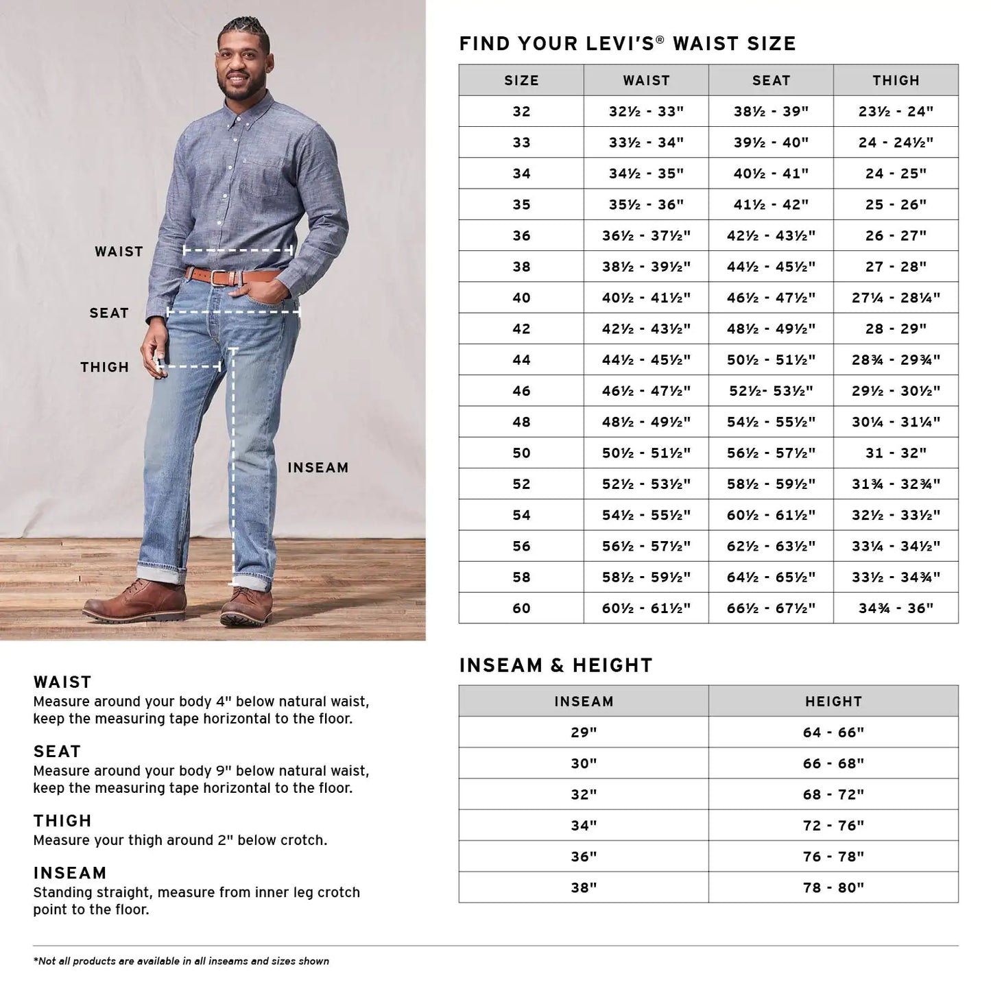 Levi's Men's 502 Taper Fit Jeans (Also Available in Big & Tall) 58W x 32L True Chino - Bull Denim - Stretch