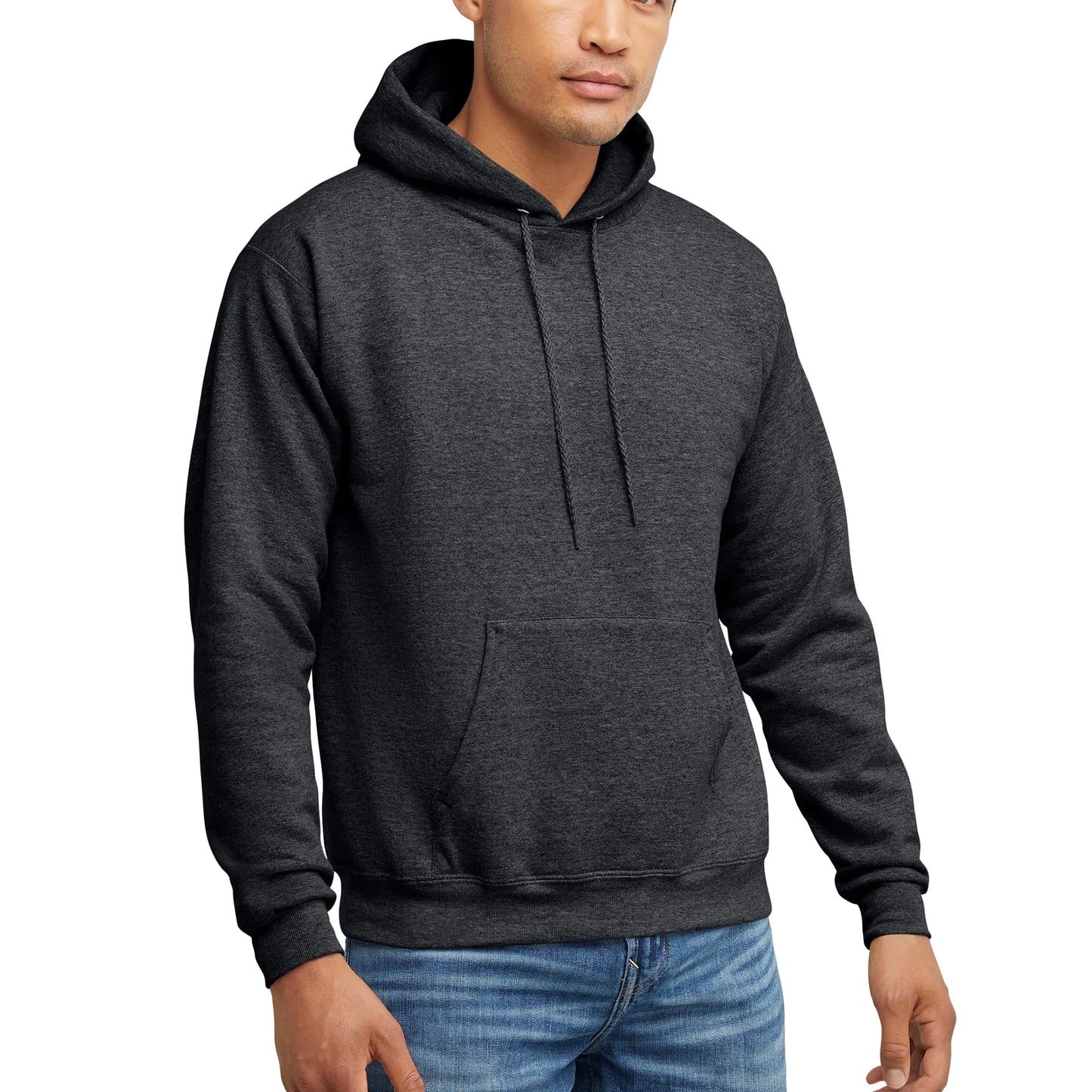 Hanes Men's Hoodie, EcoSmart Fleece Hoodie, Hooded Sweatshirt for Men Small Orange