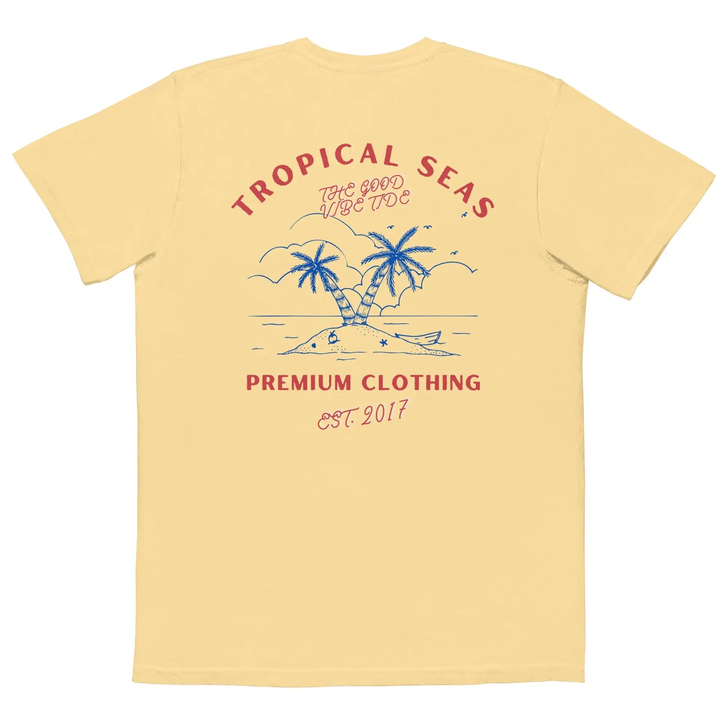 Tropical 4th of July Pocket T-shirt