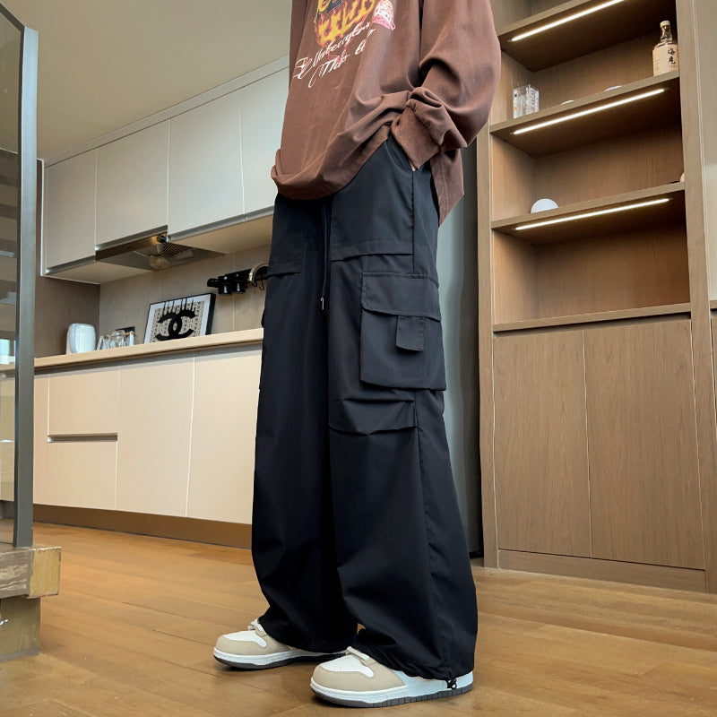 Loose Hong Kong Style Ins Straight Casual Pants