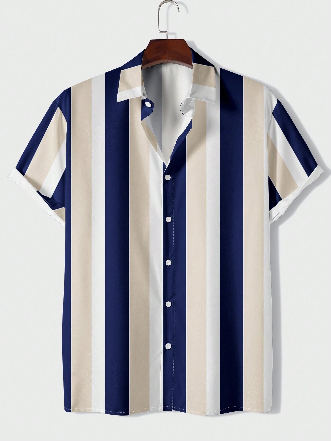 Fashion Striped Printed Men's Casual Shirt