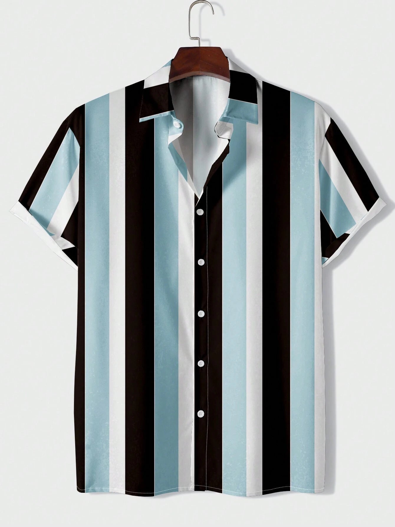 Fashion Striped Printed Men's Casual Shirt