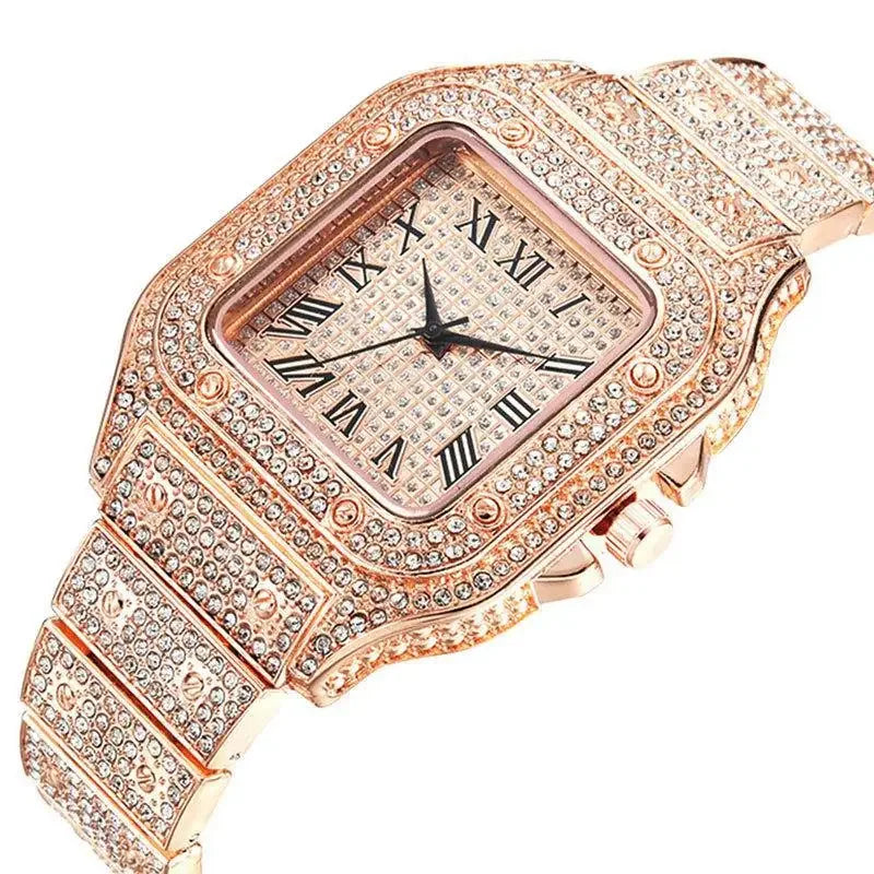 Luxury Diamond Men Women Watches Gold Watch Ladies Wrist Watch Luxury