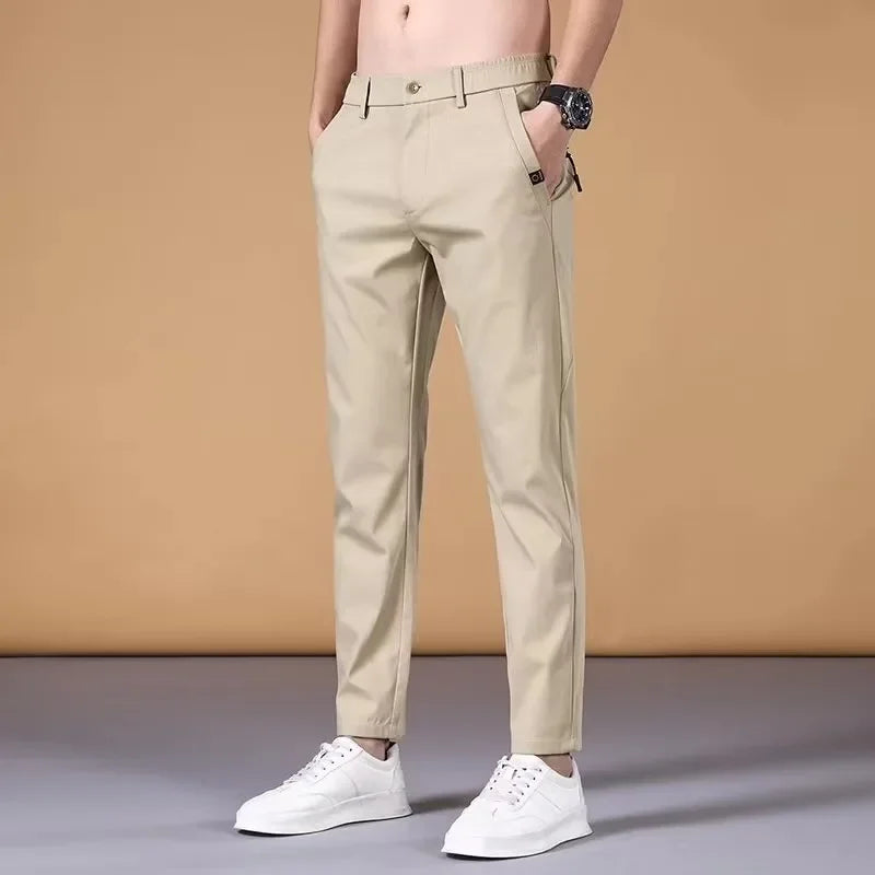 Summer Thin Casual Pants for Men - Loose Fit Full Length Korean Fashion Trousers for Four Seasons