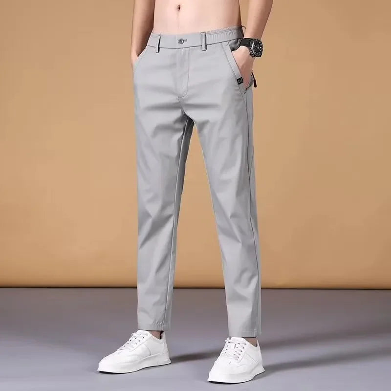 Summer Thin Casual Pants for Men - Loose Fit Full Length Korean Fashion Trousers for Four Seasons