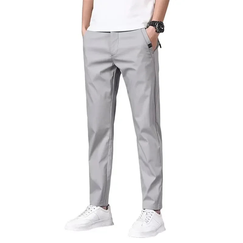 Summer Thin Casual Pants for Men - Loose Fit Full Length Korean Fashion Trousers for Four Seasons