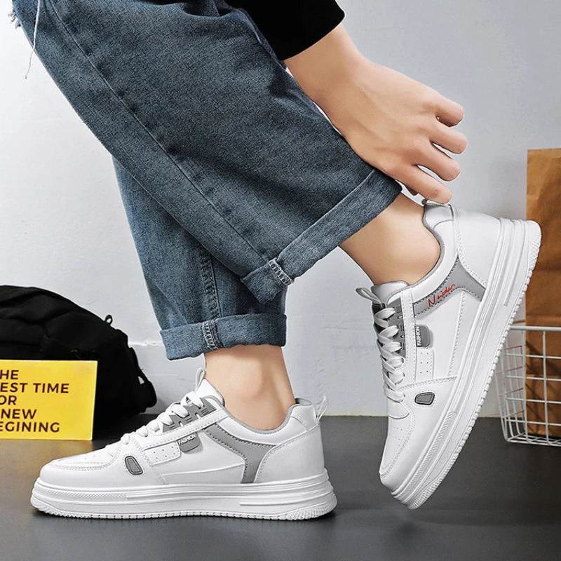 Men's Shoes 2024 Casual Shoes for Men Lace-up Breathable Lightweight Walking Sneakers Hard-Wearing Non-Slip Platform Shoes tenis