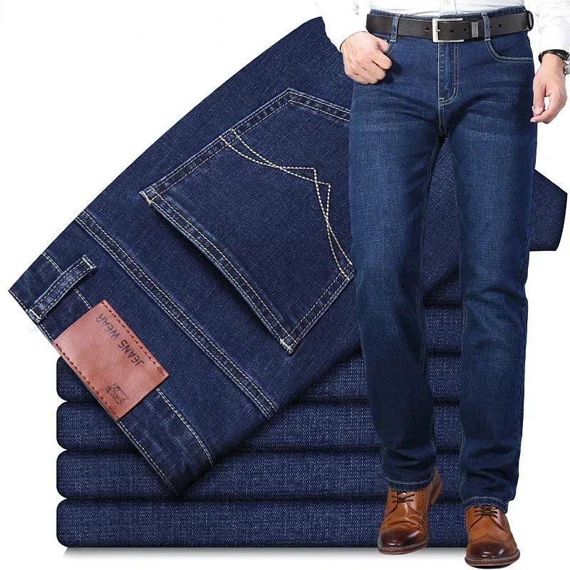 Fashion European American Style Stretch Men Jeans Luxury Men's Denim Pants Slim by KASHIFI BRAND