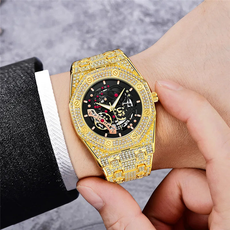 Men Luxury Brand Gold Watches Fashion