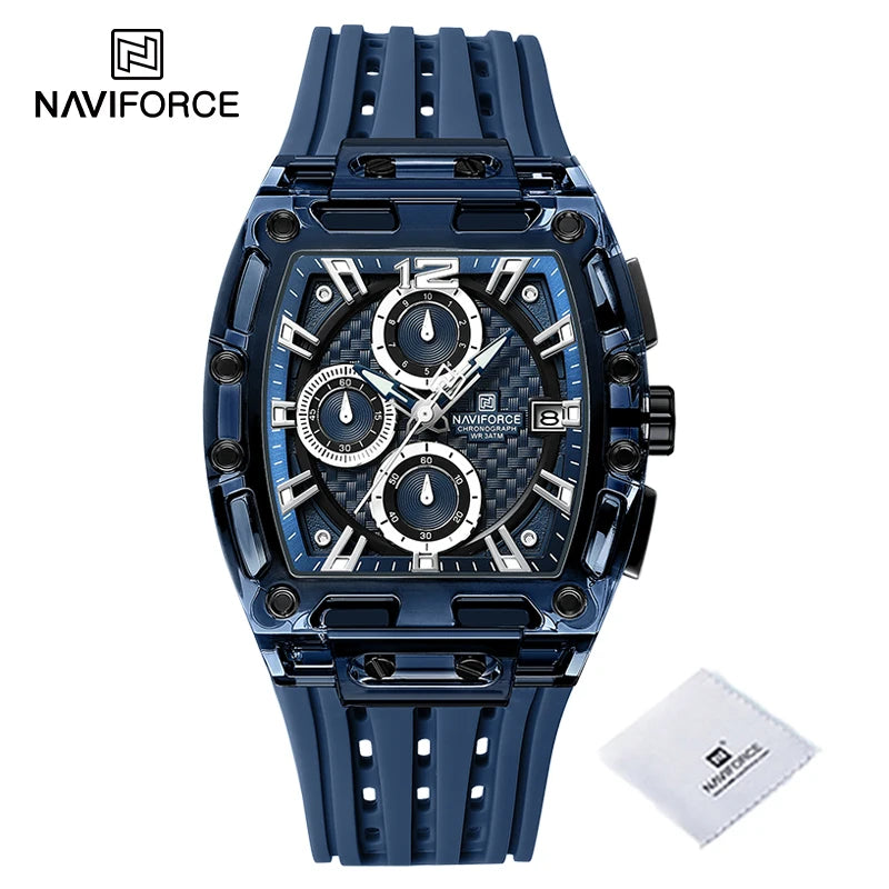 New NAVIFORCE Men's Quartz Multifunction Watches Fashion Sports Chronograph