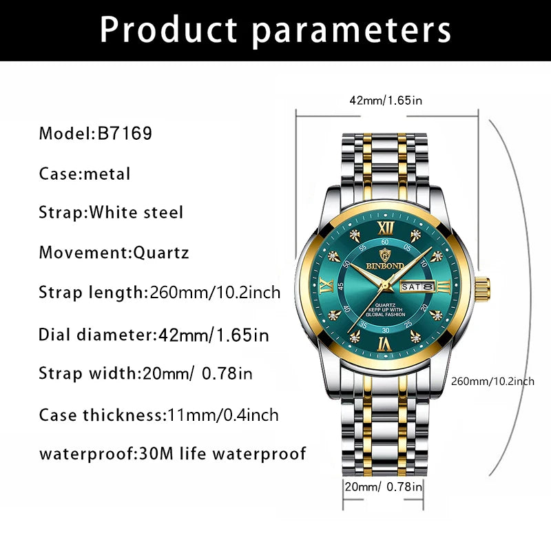 2024 Top Brand Luxury Fashion Diver Watch Men 30ATM Waterproof Date Clock Sport Watches Mens Quartz Wristwatch Relogio Masculino