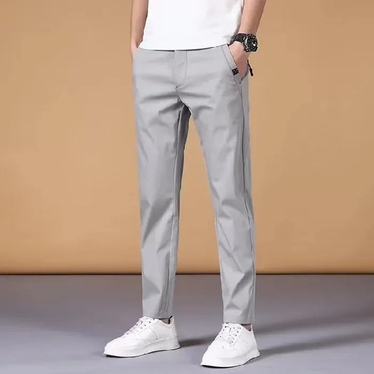 Summer Thin Casual Pants for Men - Loose Fit Full Length Korean Fashion Trousers for Four Seasons