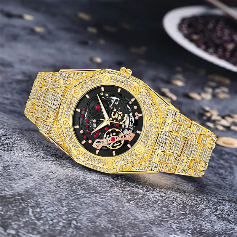 Men Luxury Brand Gold Watches Fashion