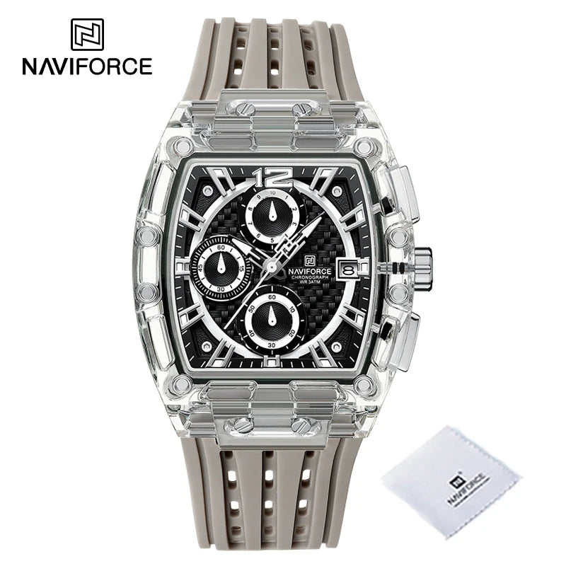 New NAVIFORCE Men's Quartz Multifunction Watches Fashion Sports Chronograph