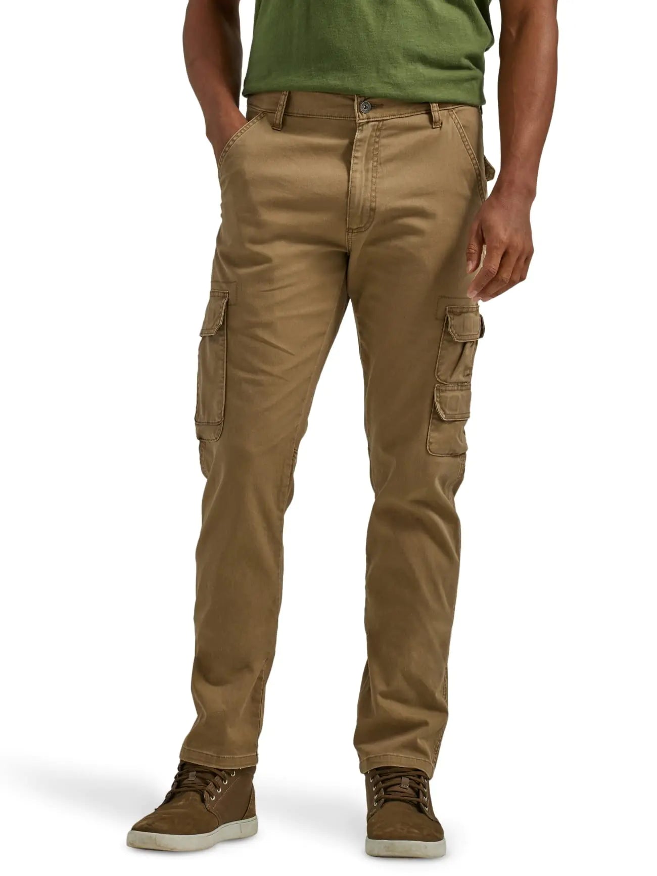 Wrangler Authentics Men's Regular Tapered Cargo Pant 33W x 32L Teak