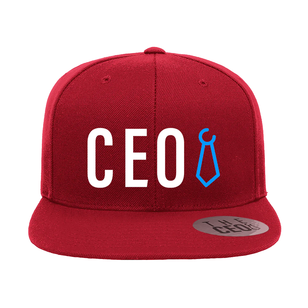 CEO Embroidered Flat Bill Hat