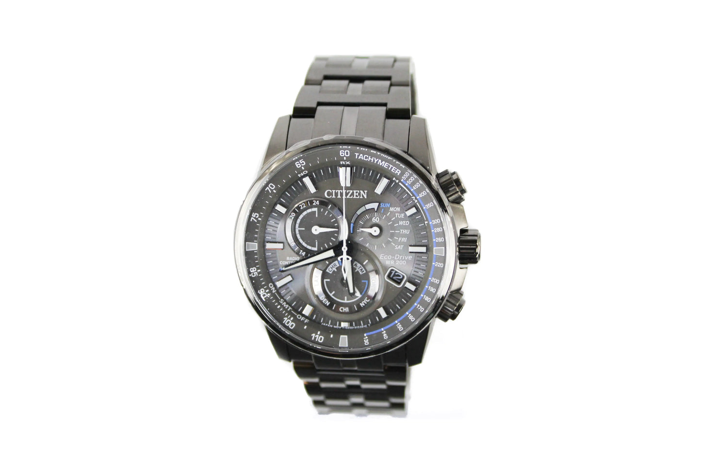 Citizen (AT4127-52H) Eco Drive Mens PCAT Gunmetal Stainless Steel Bracelet Watch