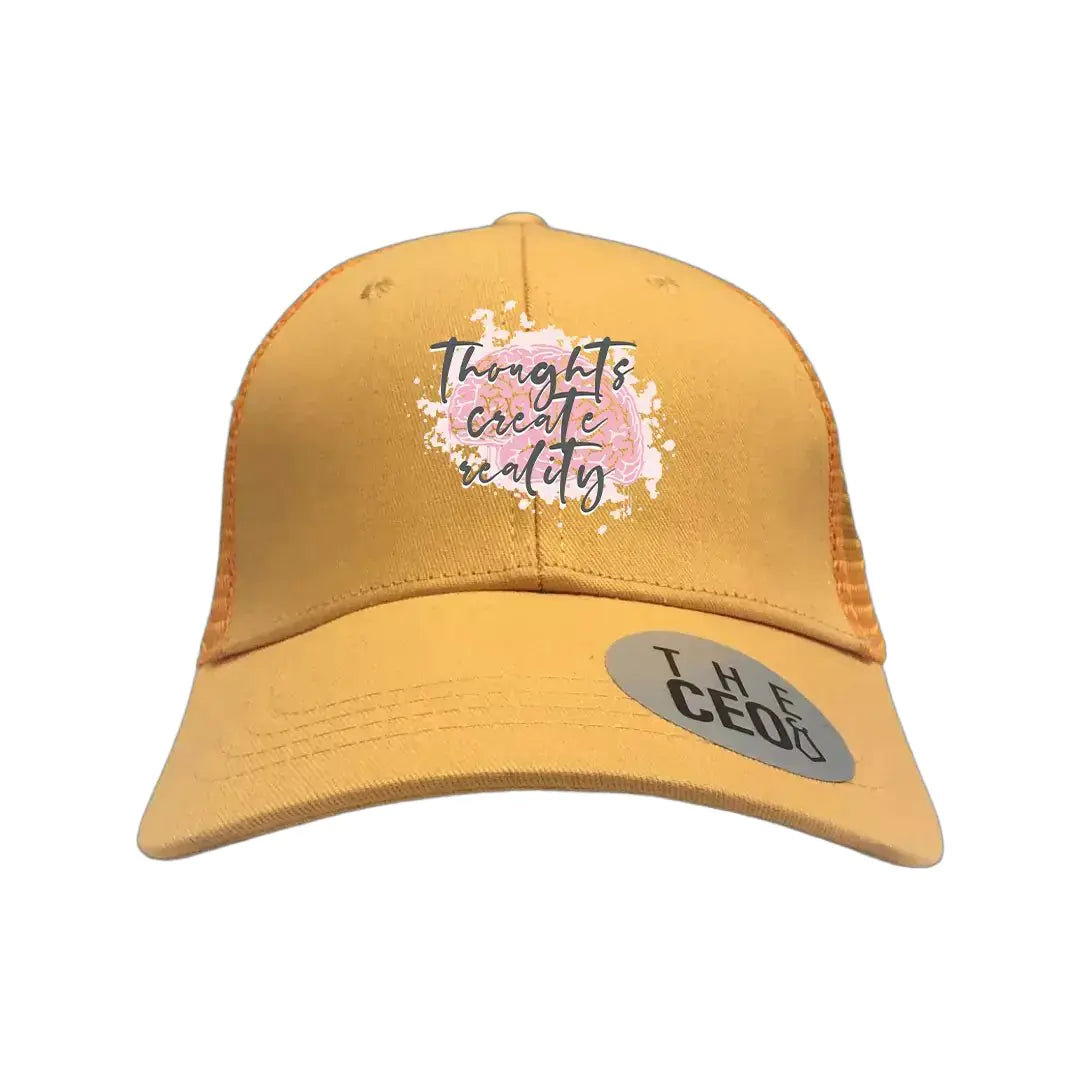 Thoughts Create Reality Embroidered Hat