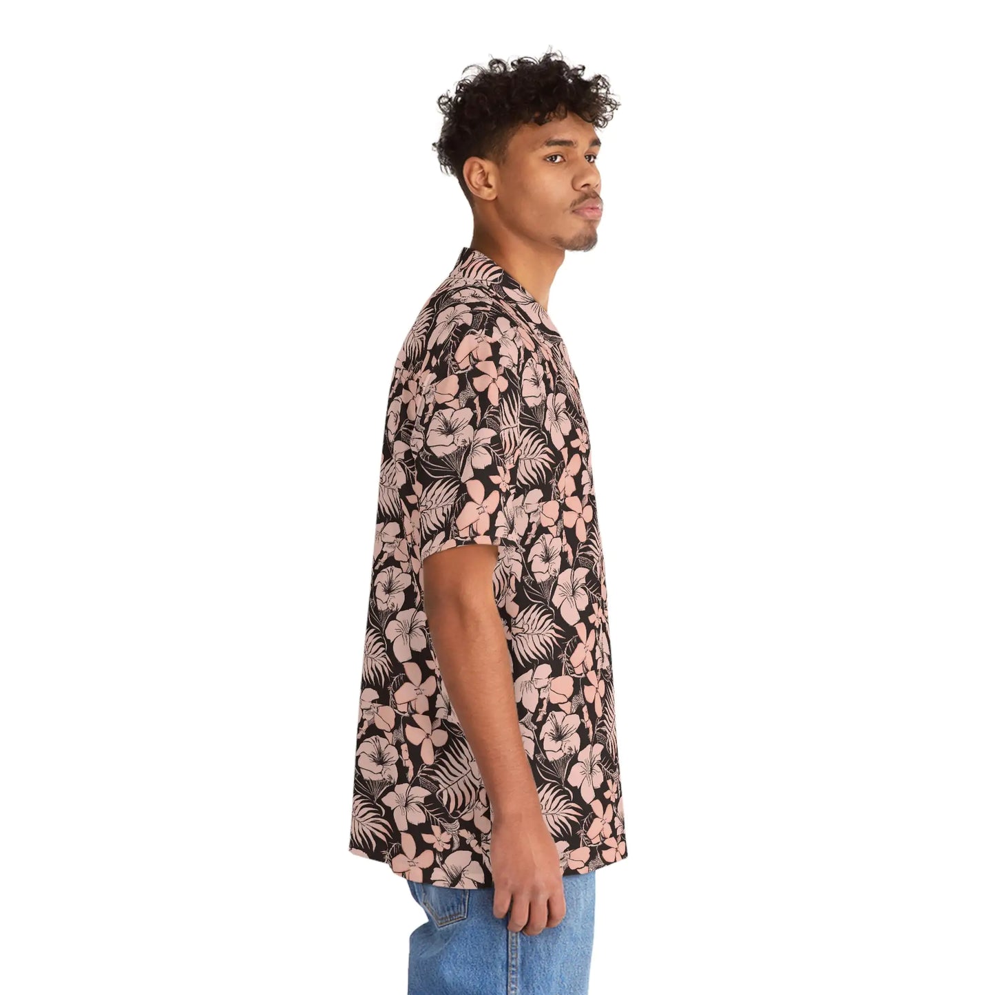 Men's Pink Floral Hawaiian Shirt