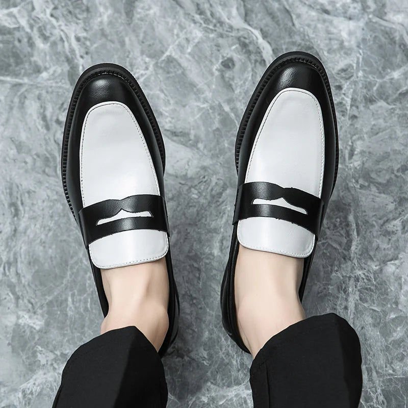 British-Korean Leather Slip-Ons