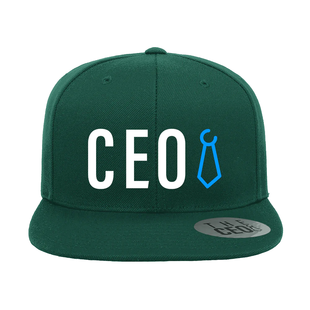 CEO Embroidered Flat Bill Hat