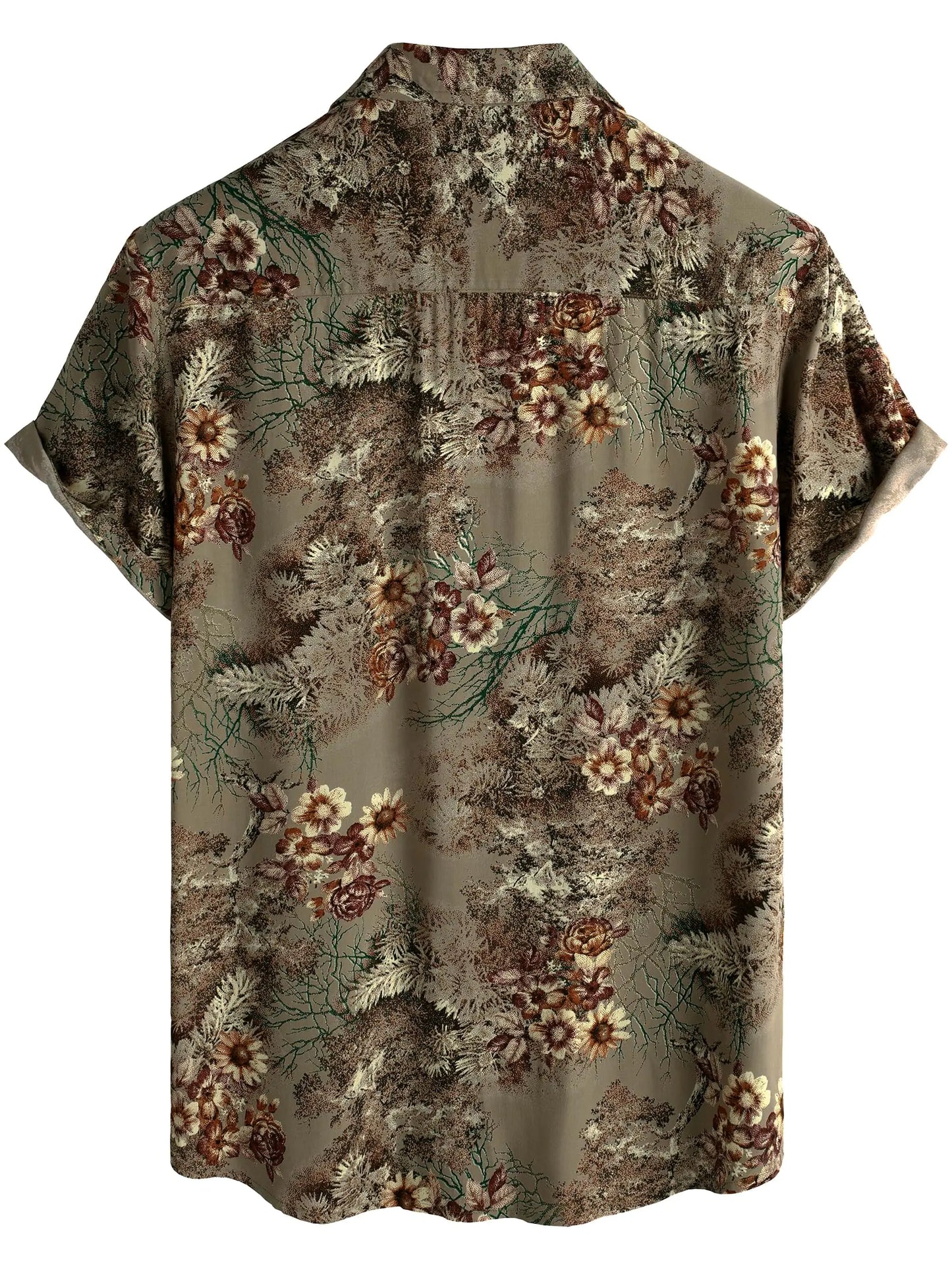 Mens Hawaiian Shirt Short Sleeve Button Down Tropical Shirts Casual Floral Summer Beach Shirt 3X-Large Gray