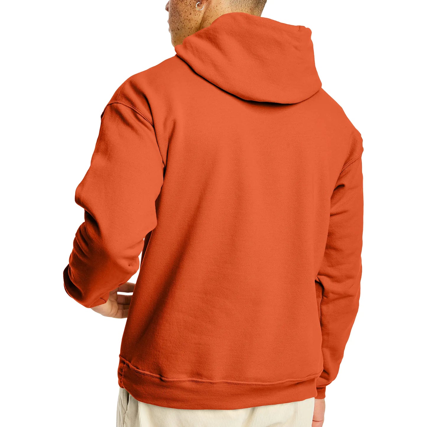 Hanes Men's Hoodie, EcoSmart Fleece Hoodie, Hooded Sweatshirt for Men Small Orange