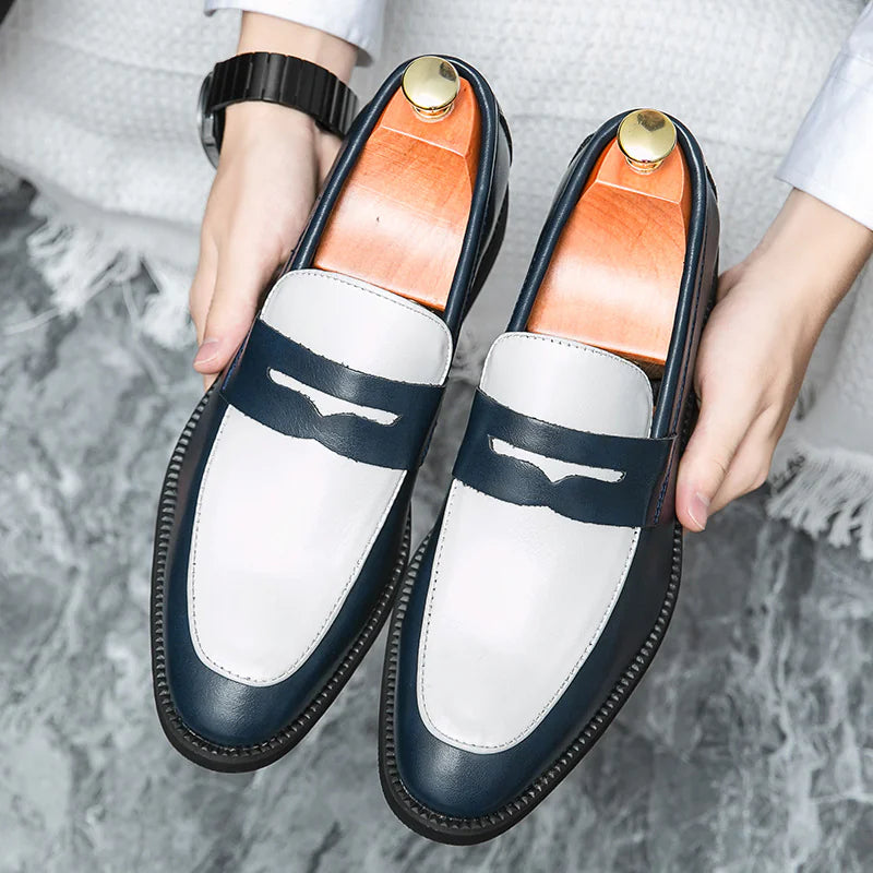 British-Korean Leather Slip-Ons