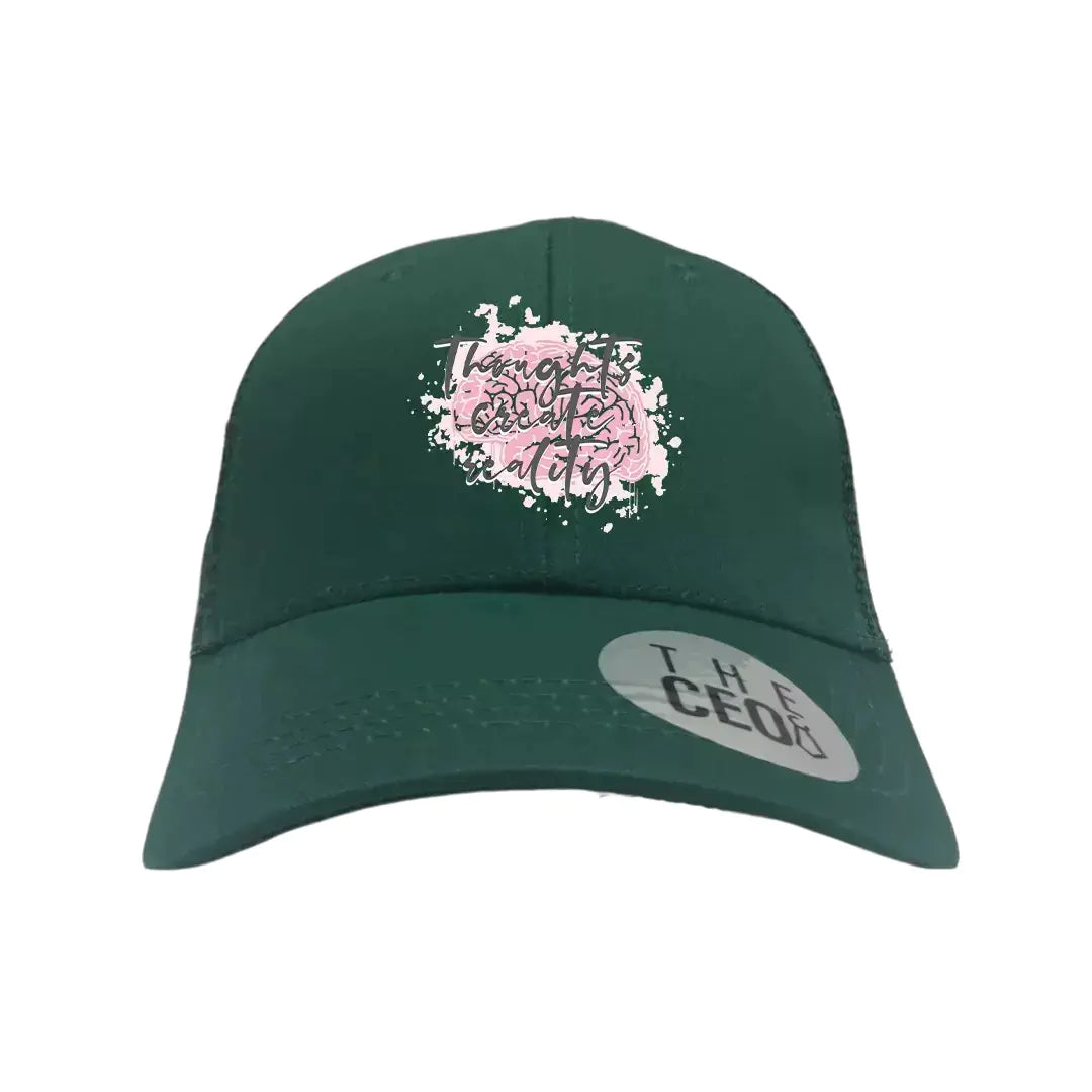 Thoughts Create Reality Embroidered Hat