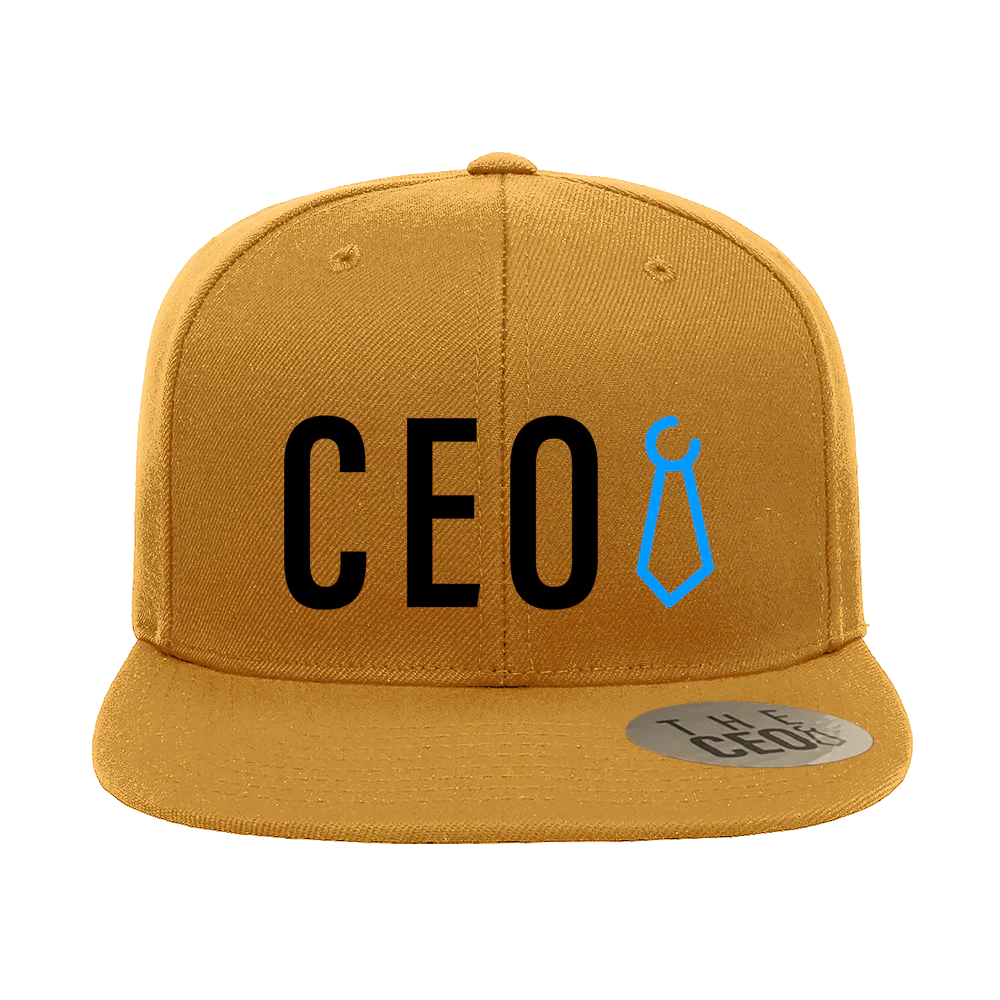 CEO Embroidered Flat Bill Hat