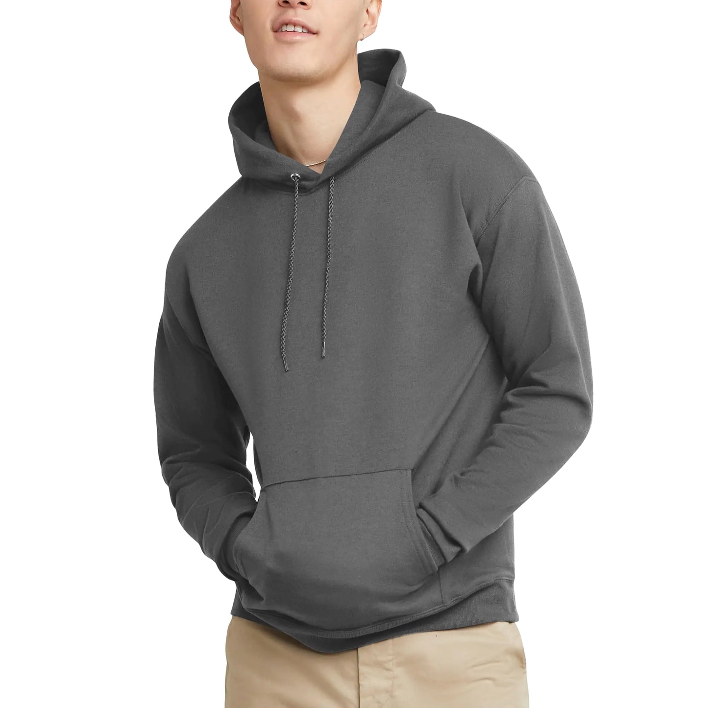 Hanes Men's Hoodie, EcoSmart Fleece Hoodie, Hooded Sweatshirt for Men Small Orange