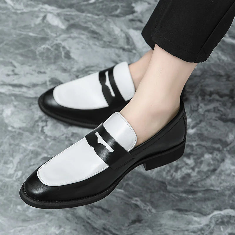 British-Korean Leather Slip-Ons